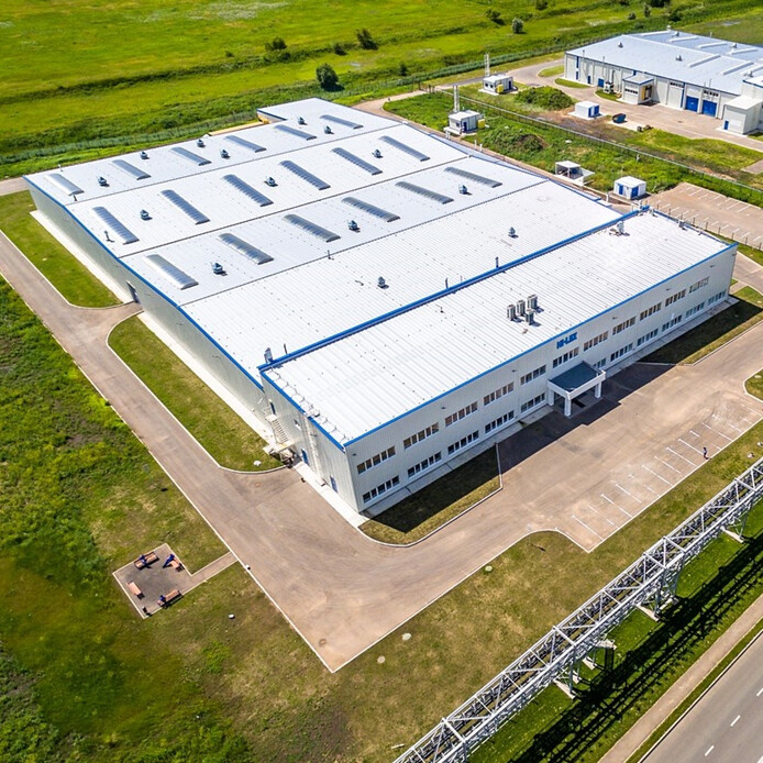 Large industrial manufacturing steel building