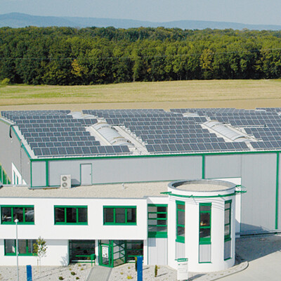 Industrial steel structure with Photovoltaic (PV) Solar Panels