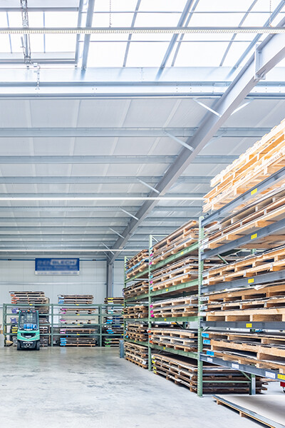 Inside view of an industrial building - Astron system solution for industrial buildings